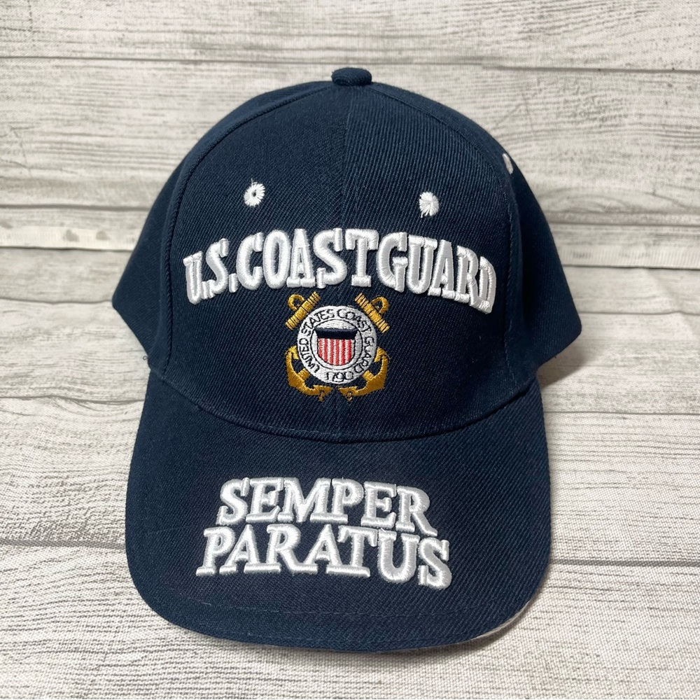 U.S. Coastguard Semper Paratus Adjustable Hat. Navy Blue, OS